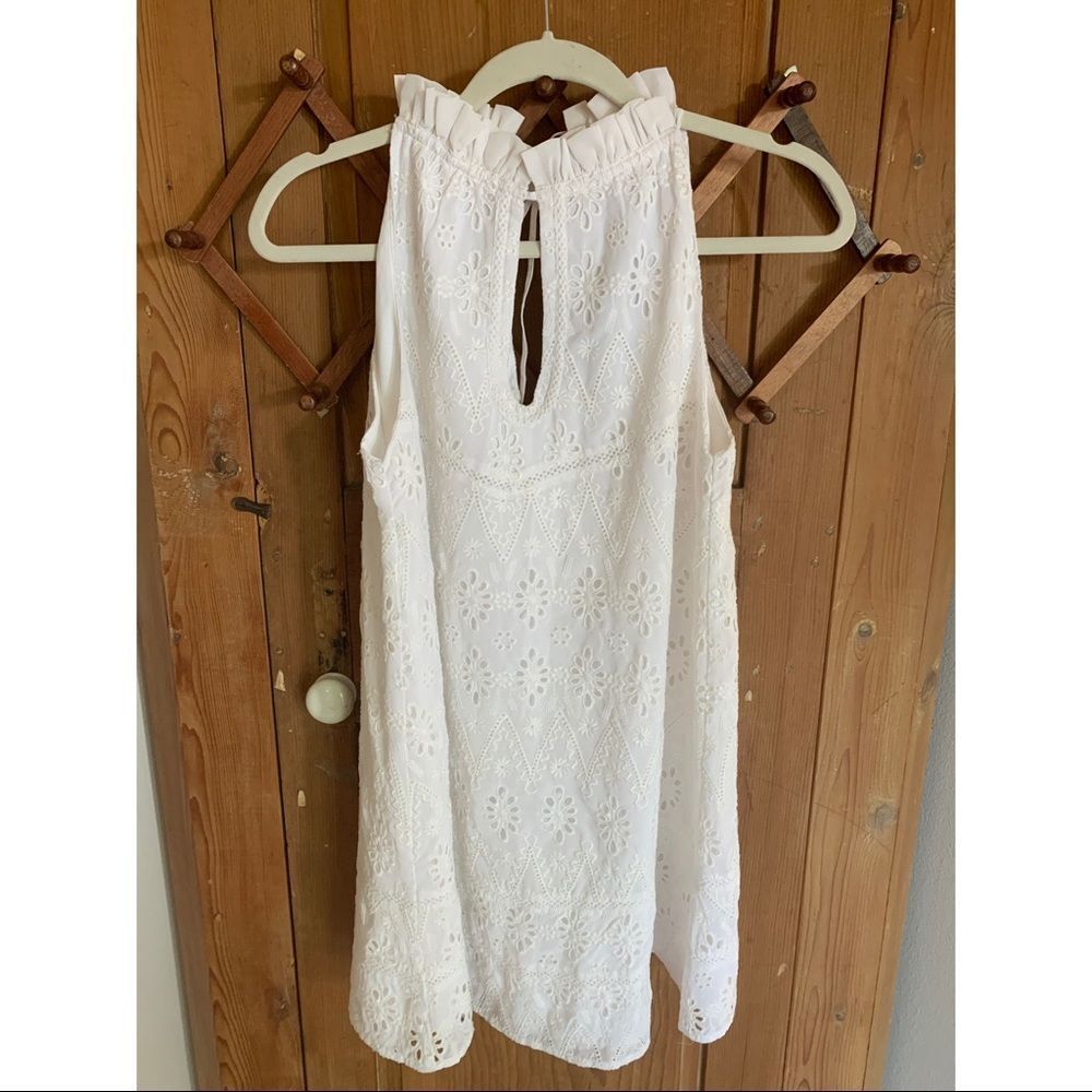 Lovers & Friends white eyelet halter tent dress